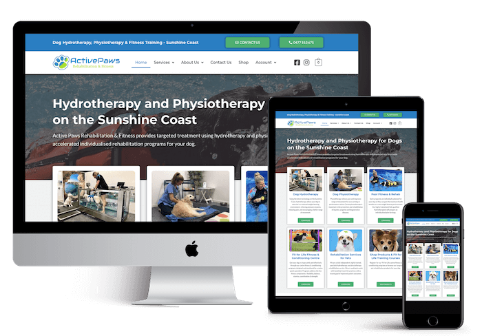 Websites Ready Set Digital Portfolio - Active Paws Rehab